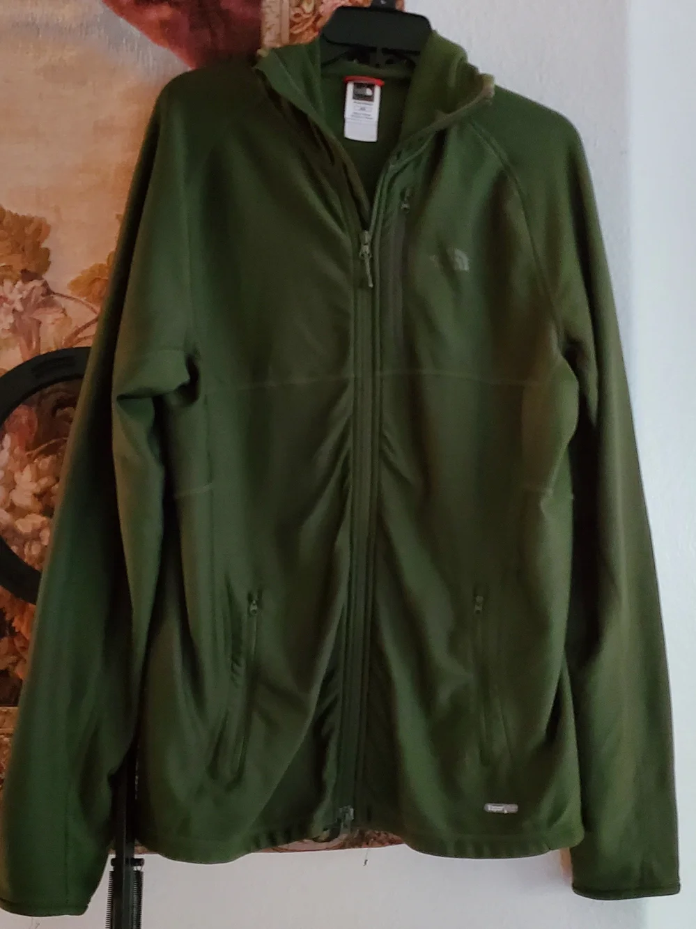 The North Face VaporWick Full Zip Hoodie Mens M Olive Green